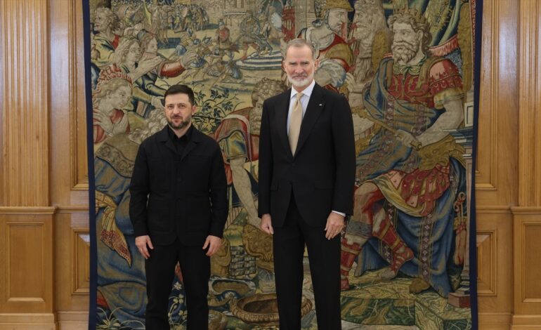 el fuerte dispositivo de seguridad de Zelenski en su tercera visita a España