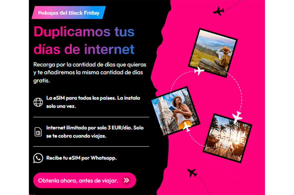 Promoción eSIM parpadeante