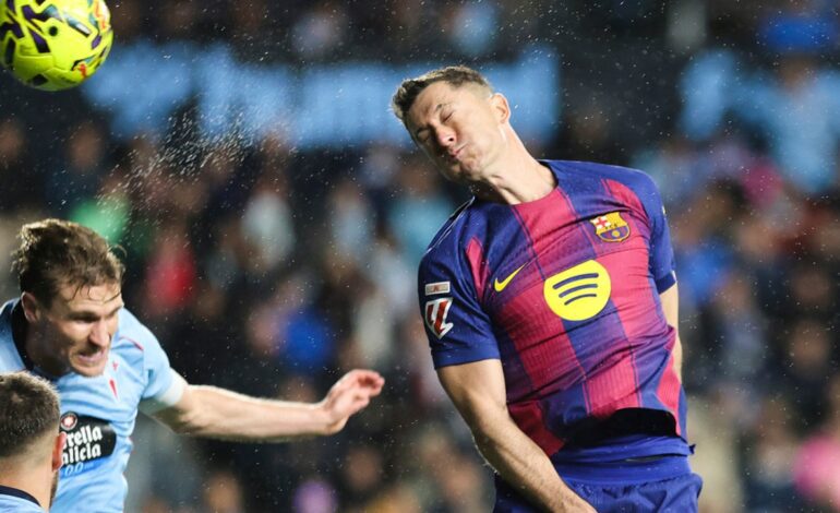 El increíble remate de Lewandowski que calmó al Barça en la locura de Balaídos