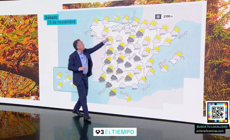 «De la lluvia al frío polar», Roberto Brasero avisa del brusco cambio de tiempo tras la borrasca Claudia