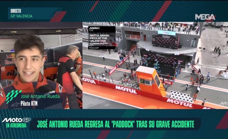 La reaparición de Rueda en el GP de Valencia tras su terrible accidente en Malasia: «El dolor…»