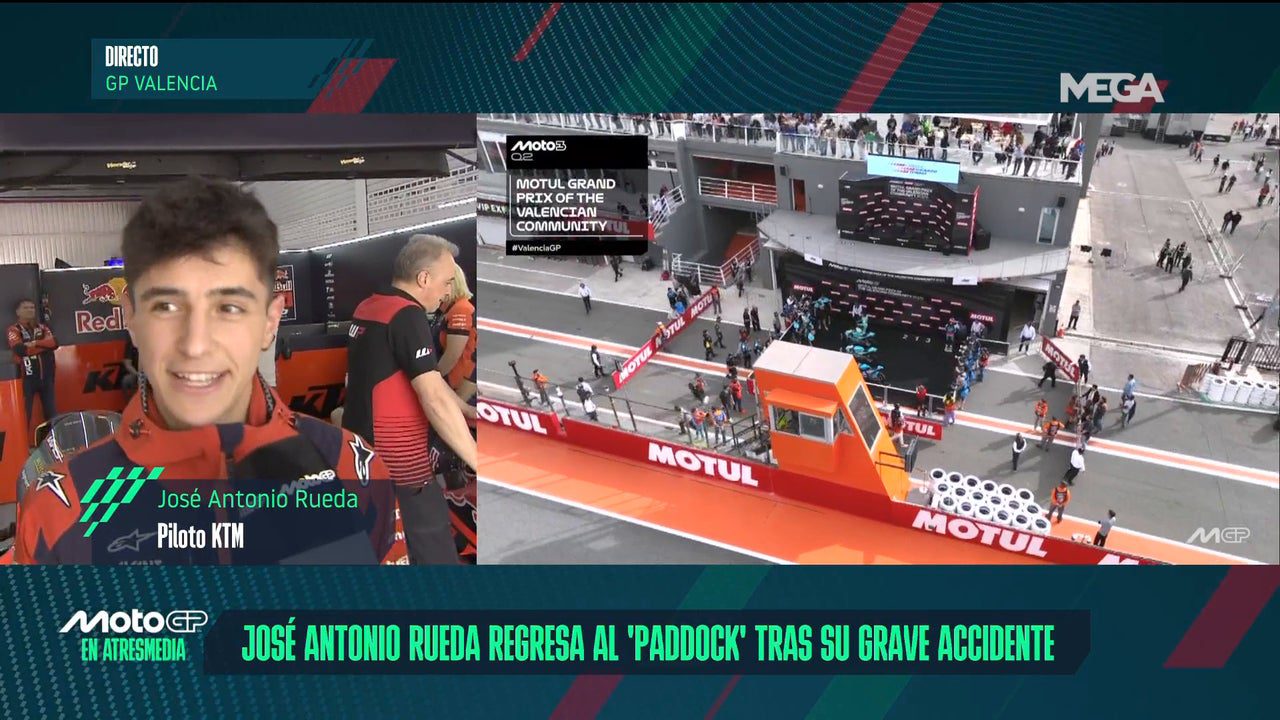La reaparición de Rueda en el GP de Valencia tras su terrible accidente en Malasia: «El dolor…»