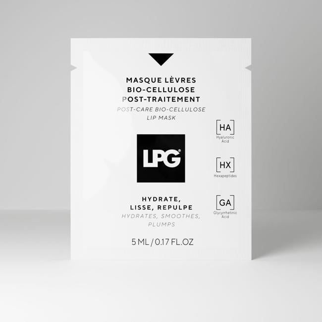 Mascarilla labial post-tratamiento de biocelulosa LPG Endermologie.