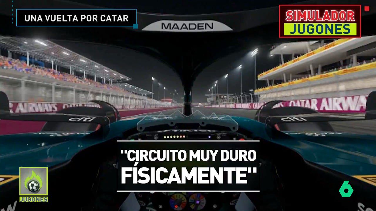 Alguersuari da una vuelta al circuito Internacional de Losail con el Aston Martin de Alonso