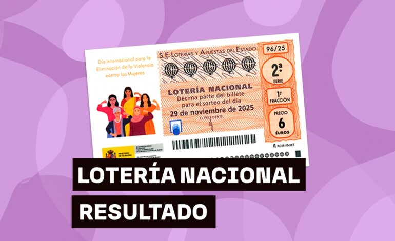 Sorteo Lotería Nacional: Comprobar décimo de hoy sábado 29 de noviembre, en directo