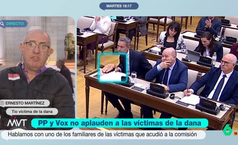 Ernesto Martínez, familiar de una víctima de la DANA, descarta «sorpresas» ante el desplante de PP y Vox en el Congreso