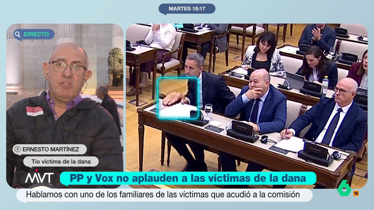 Ernesto Martínez, familiar de una víctima de la DANA, descarta «sorpresas» ante el desplante de PP y Vox en el Congreso