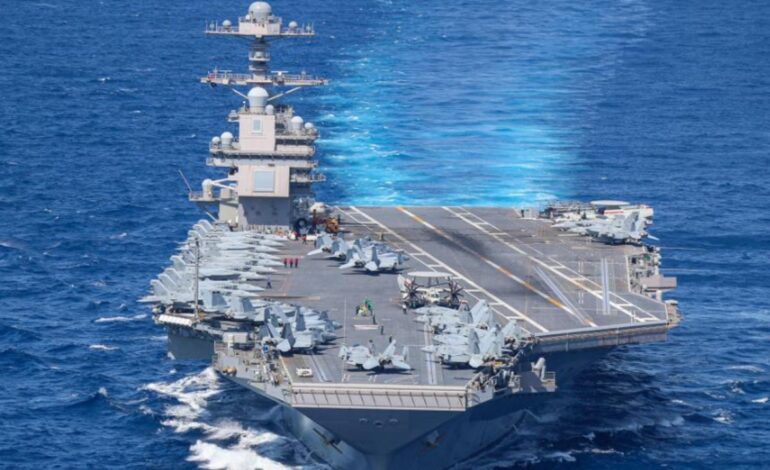 Así es el USS Gerald R. Ford, el portaaviones más grande del mundo que ya está en el Caribe para luchar contra el narcotráfico