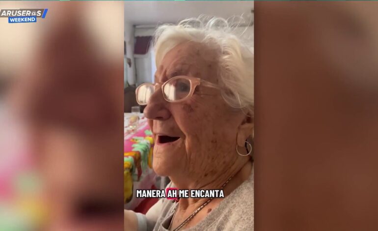 El vídeo de la tierna reacción de Lucía, una mujer de 98 años, al escuchar a un rapero que le recuerda a su difunto marido