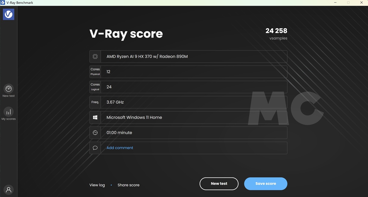 ASUS ProArt P16 OLED vray cpu
