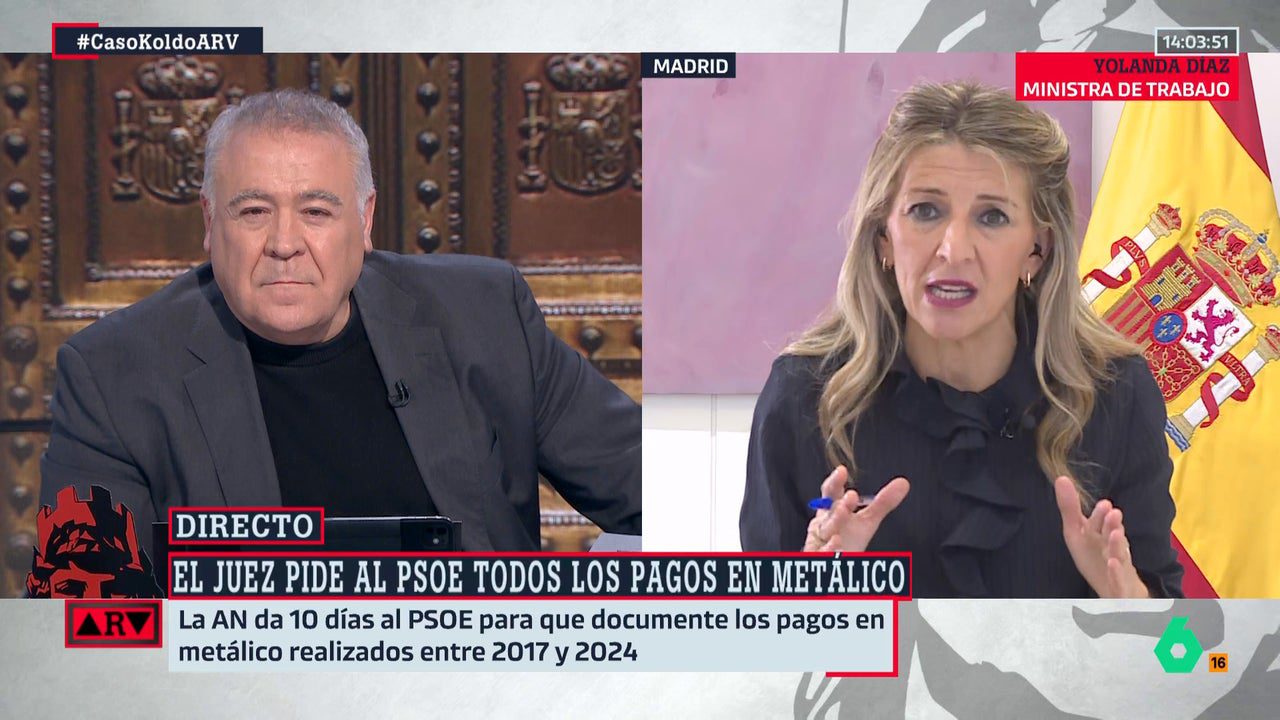 Yolanda Díaz critica que mientras se «partían la cara» en el Gobierno «había al lado unos golfos» como Ábalos y Koldo