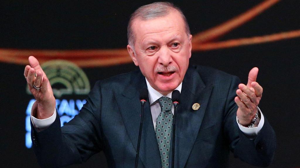 El presidente de Türkiye, el islamista Recep Tayyip Erdogan.