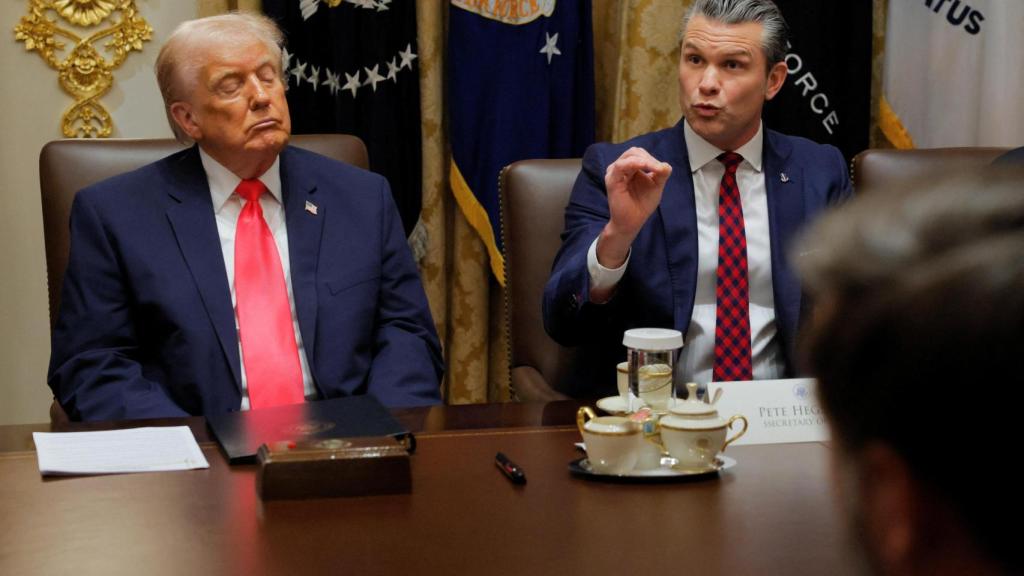 Donald Trump durante la reunión del Gabinete de la Casa Blanca.