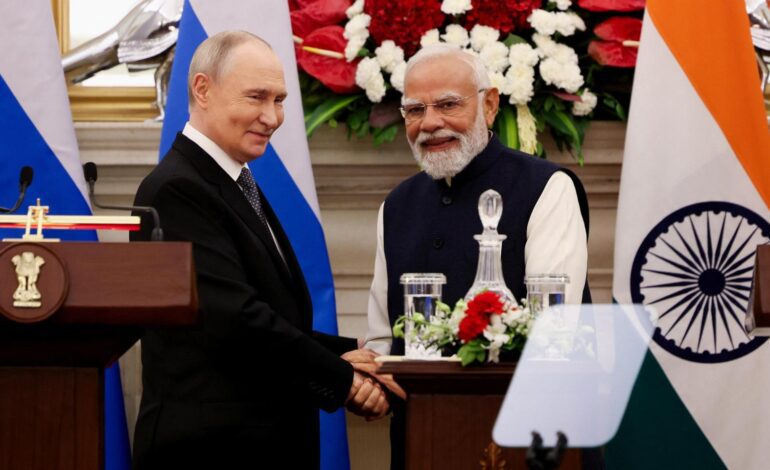 Putin y Modi sellan su alianza hasta 2030 con más acuerdos de petróleo y defensa pese a la presión comercial de Trump