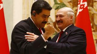 Alexander Lukashenko recibe a Maduro en Minsk en 2017.