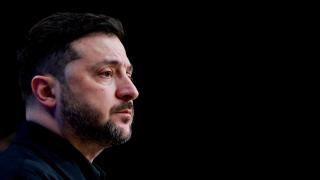 El presidente ucraniano, Volodymyr Zelenskiy, durante una conferencia de prensa el día de la cumbre de líderes de la Unión Europea en Bruselas.