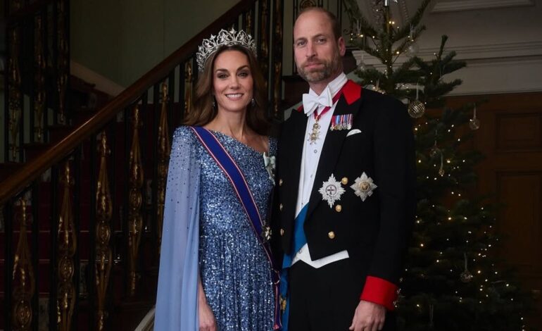 Kate Middleton, espectacular estrenando tiara en la cena de gala en Windsor: Claudia Schiffer, entre las invitadas