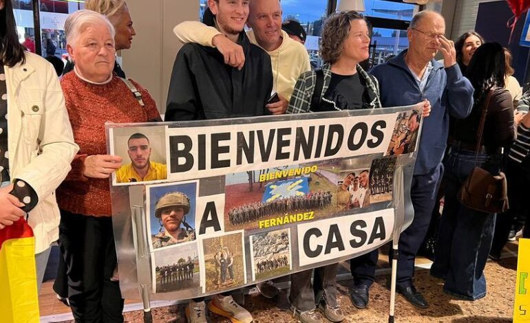 Llegada del batallón del Regimiento Príncipe al Aeropuerto de Asturias