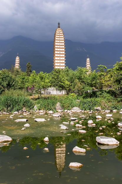 Las Tres Pagodas de Dali, Yunnan.