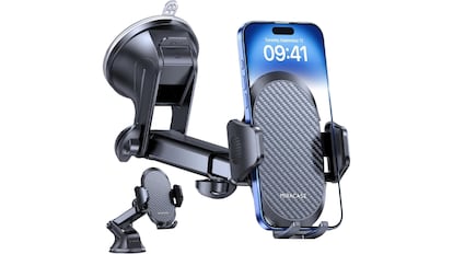 Vista de soporte para teléfono celular para automóvil con descuento de Amazon.