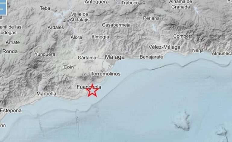 Un terremoto de magnitud 4,2 con epicentro en Fuengirola se siente en Málaga, Sevilla y Córdoba