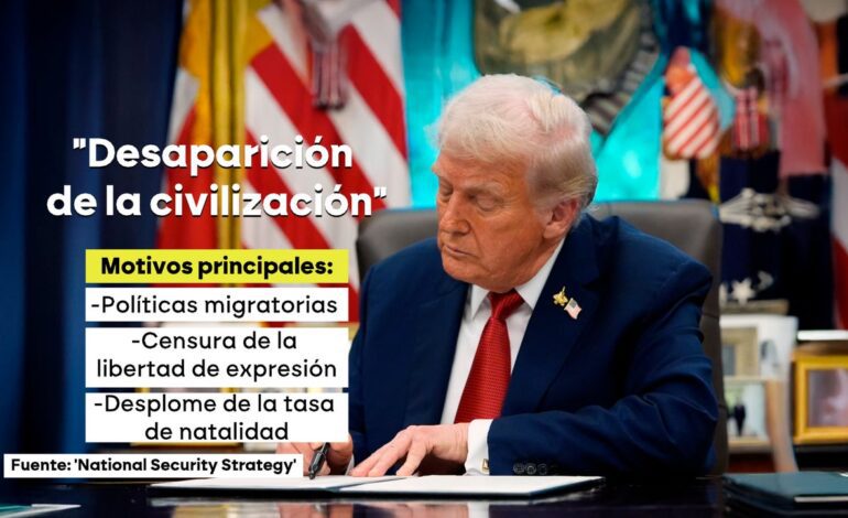 Trump compra el discurso de la ultraderecha y alerta del «borrado» de la civilización europea debido a sus políticas migratorias