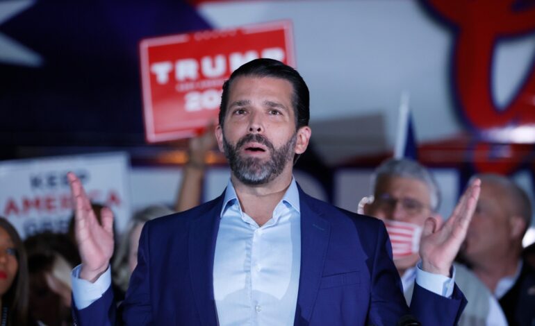 Trump Jr. insinúa que su padre podría «desentenderse de Ucrania» y carga contra la Unión Europea