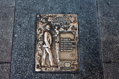 Placa en honor al Ulises de Joyce, Dublín.