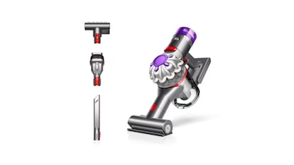 Aspirador mascotas sobre fondo blanco.