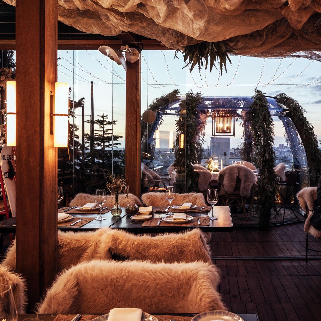 Iglús de invierno en la azotea del Hotel Bless de Madrid