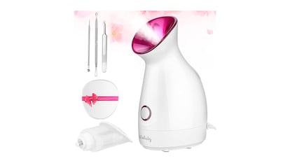 vaporizador de cara sobre fondo blanco