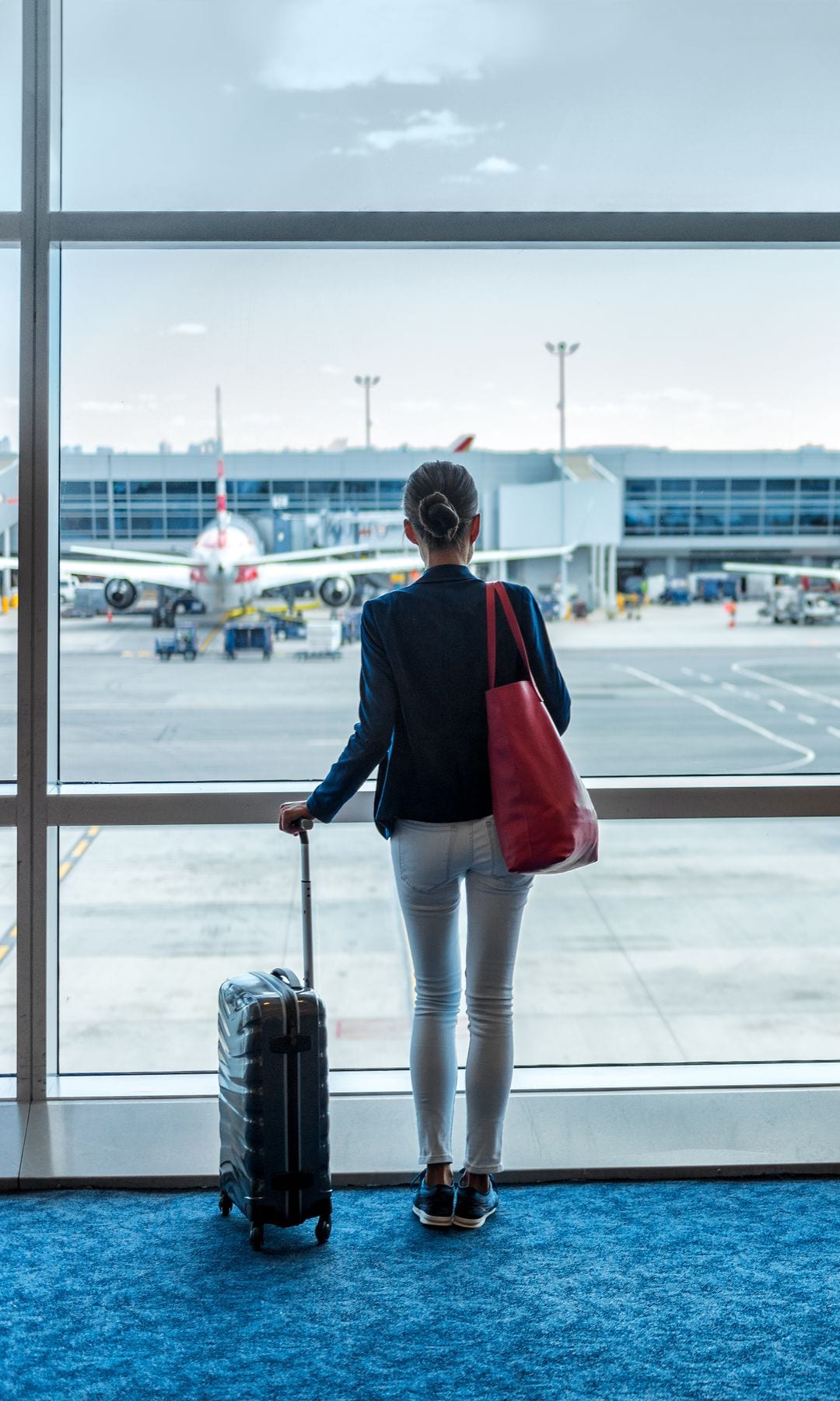 Pasajero en el aeropuerto