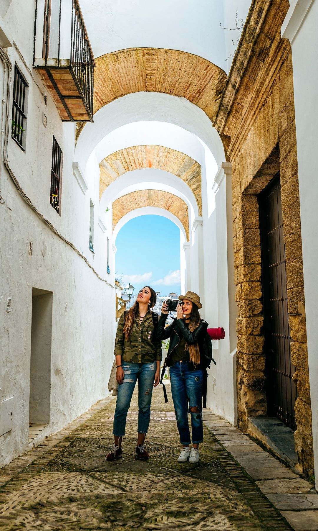 El callejón de las monjas en Vejer de la Frontera, Cádiz