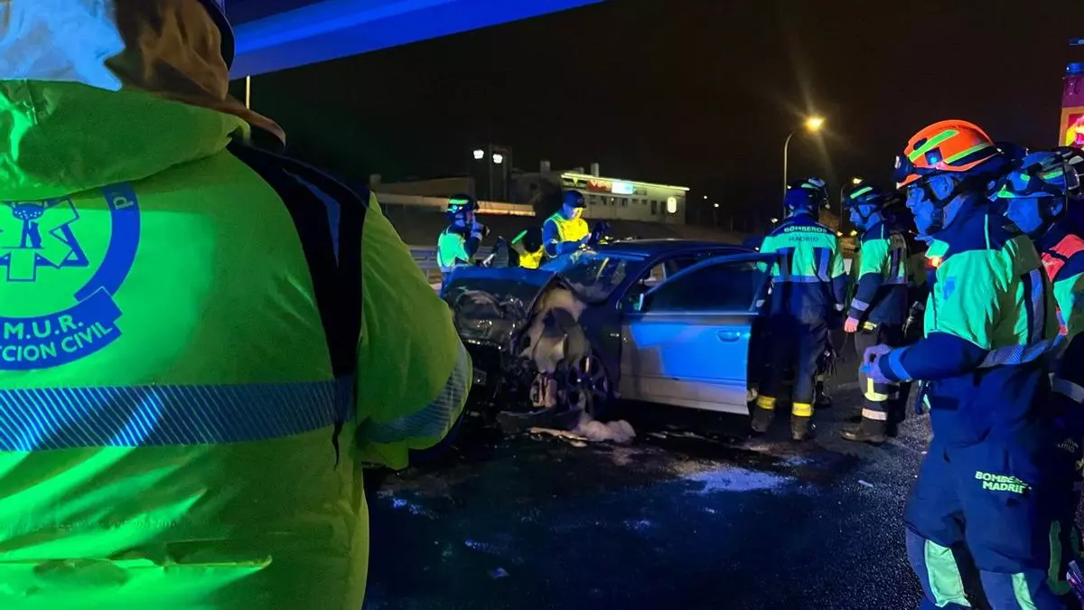 Una colisión frontal entre dos coches en la M-607 de Madrid deja tres heridos