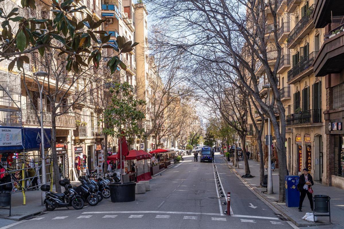 Vista de la calle Provença de Barcelona, la zona de España con las segundas residencias más caras del país.