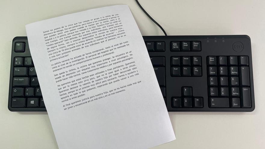 VIOLACIÓN MÚLTIPLE | Los padres de la joven víctima de una agresión sexual grupal en Málaga: «Nuestra hija ha caído en una trampa»