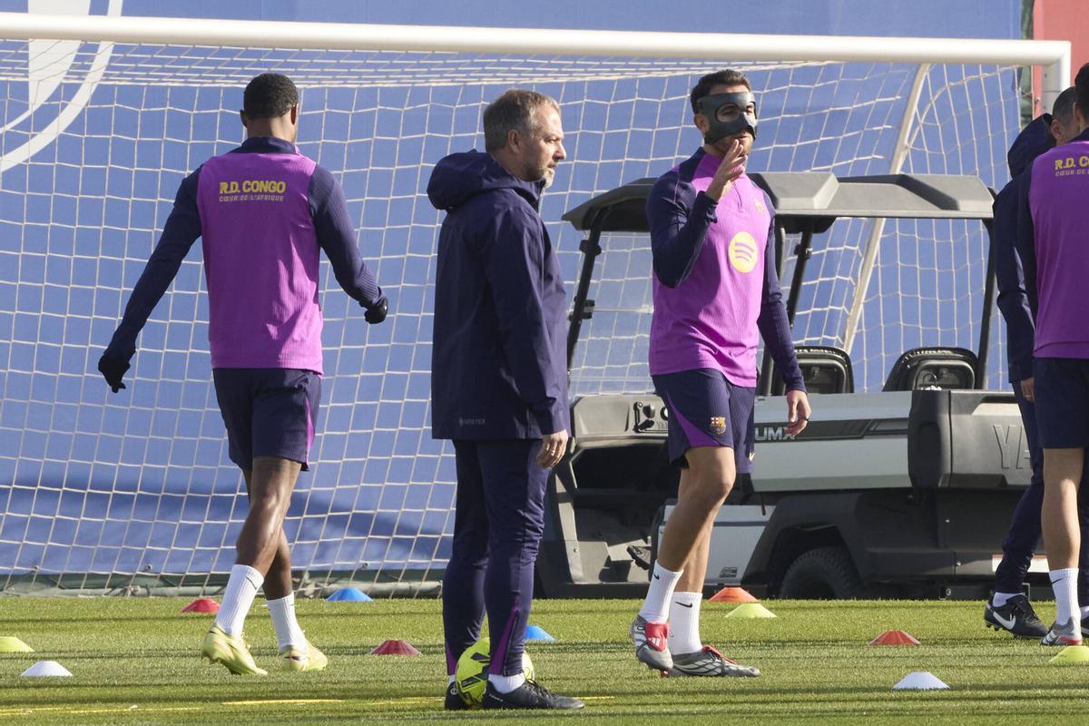 Flick y Eric García, en la última sesión.