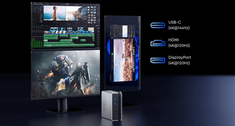 Chuwi Ubox presenta conectividad de triple pantalla