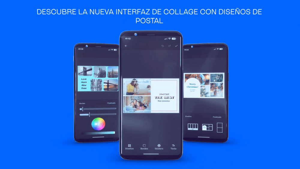 Crea un collage usando postales en Movistar Cloud