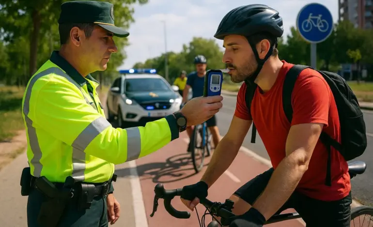 En un rato han multado a tres ciclistas