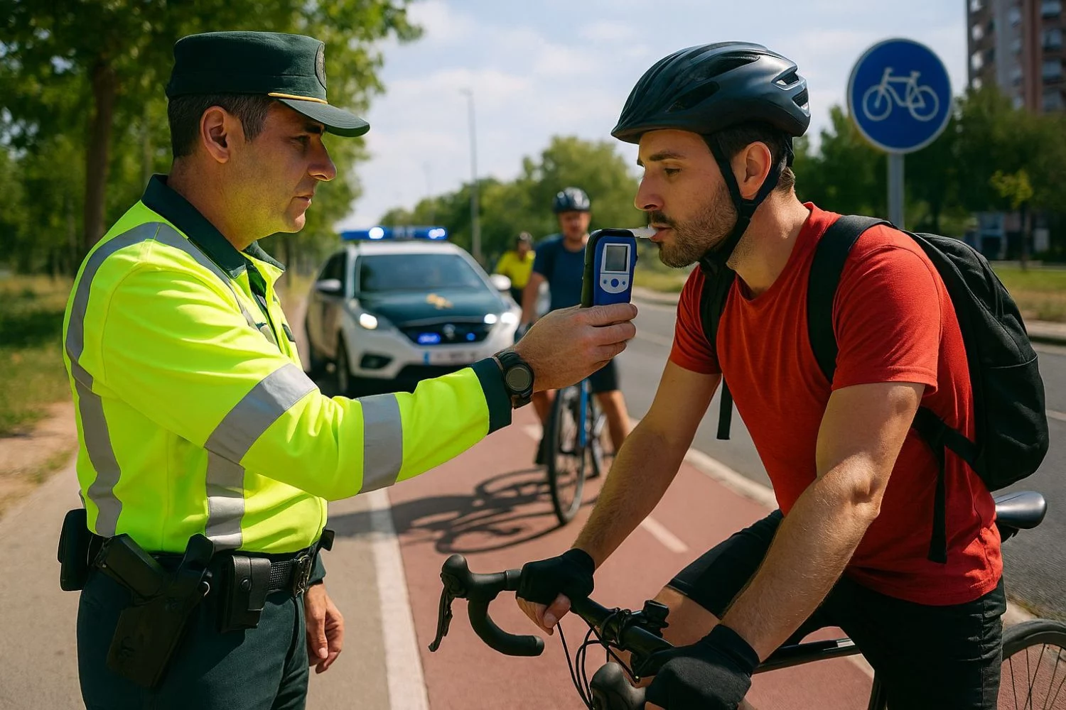 En un rato han multado a tres ciclistas