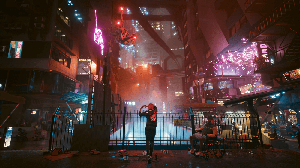 Escena del juego Cyberpunk 2077