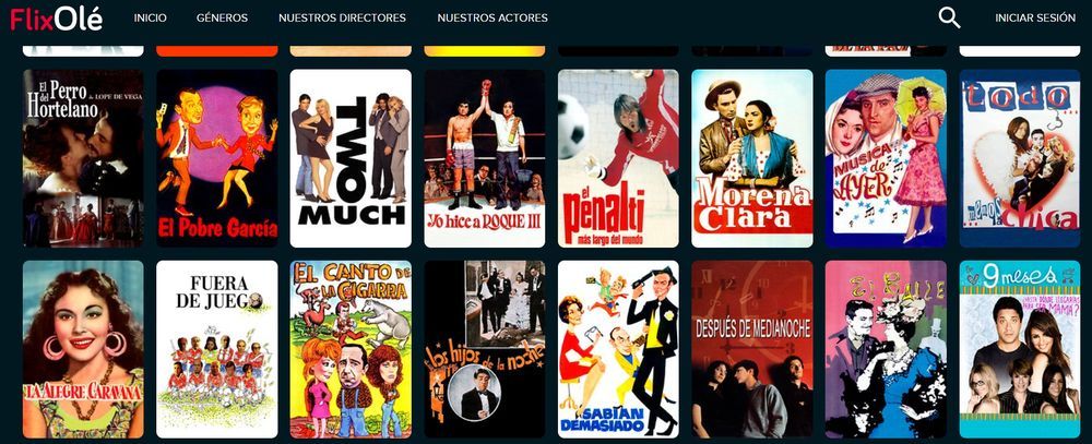 Sección de películas de comedia en la web de FlixOlé