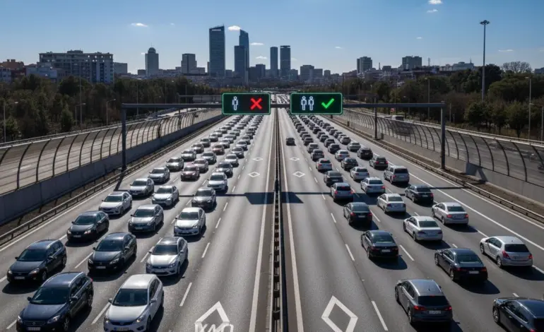 esto es lo que te va a pasar si no llevas ocupante extra en el carril VAO