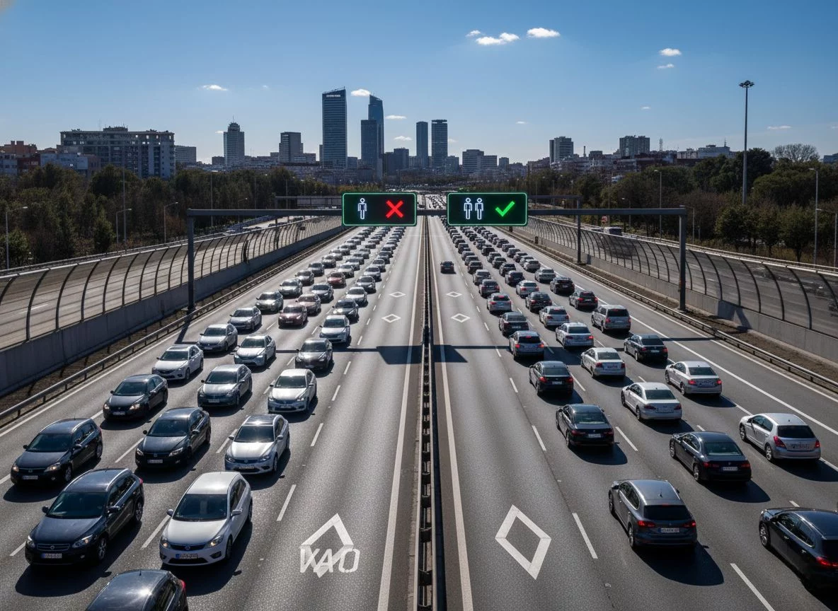 esto es lo que te va a pasar si no llevas ocupante extra en el carril VAO