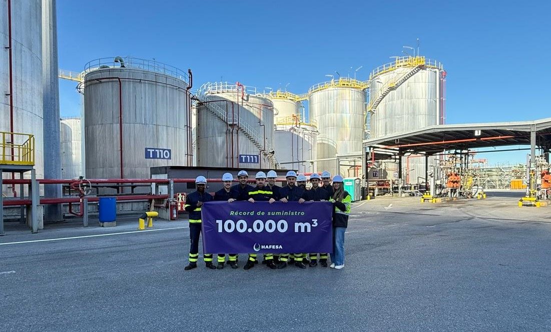 La terminal de Hafesa, DBA Bilbao Port logra un récord histórico al alcanzar los 100.000 m³ suministrados en octubre