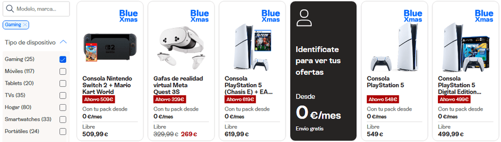 Movistar Blue Xmas ofrece videoconsolas