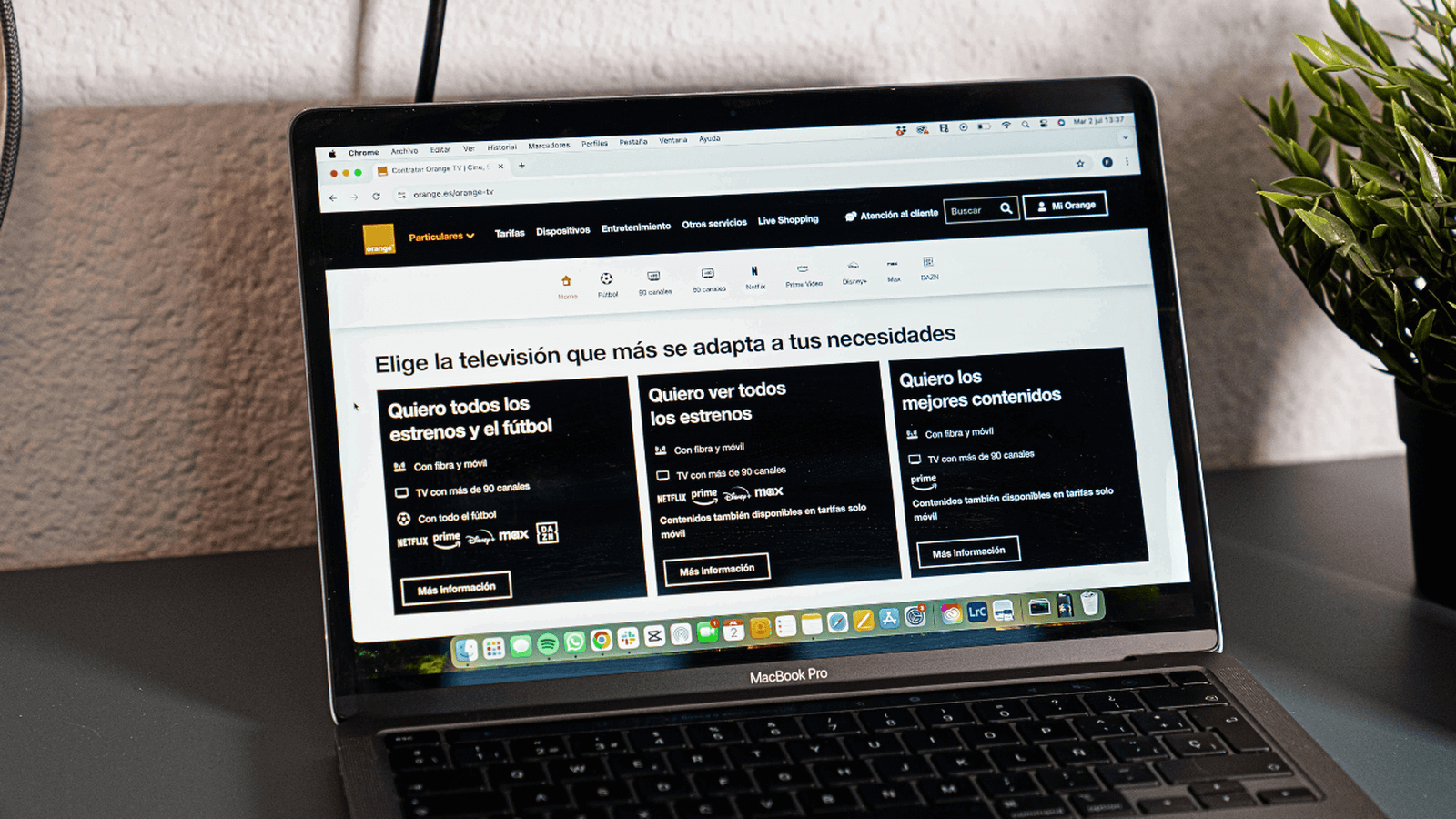 Precio de la naranja en su web