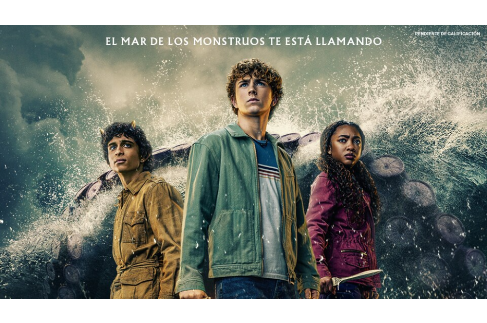 Los tres personajes principales de Percy Jackson y los dioses del Olimpo