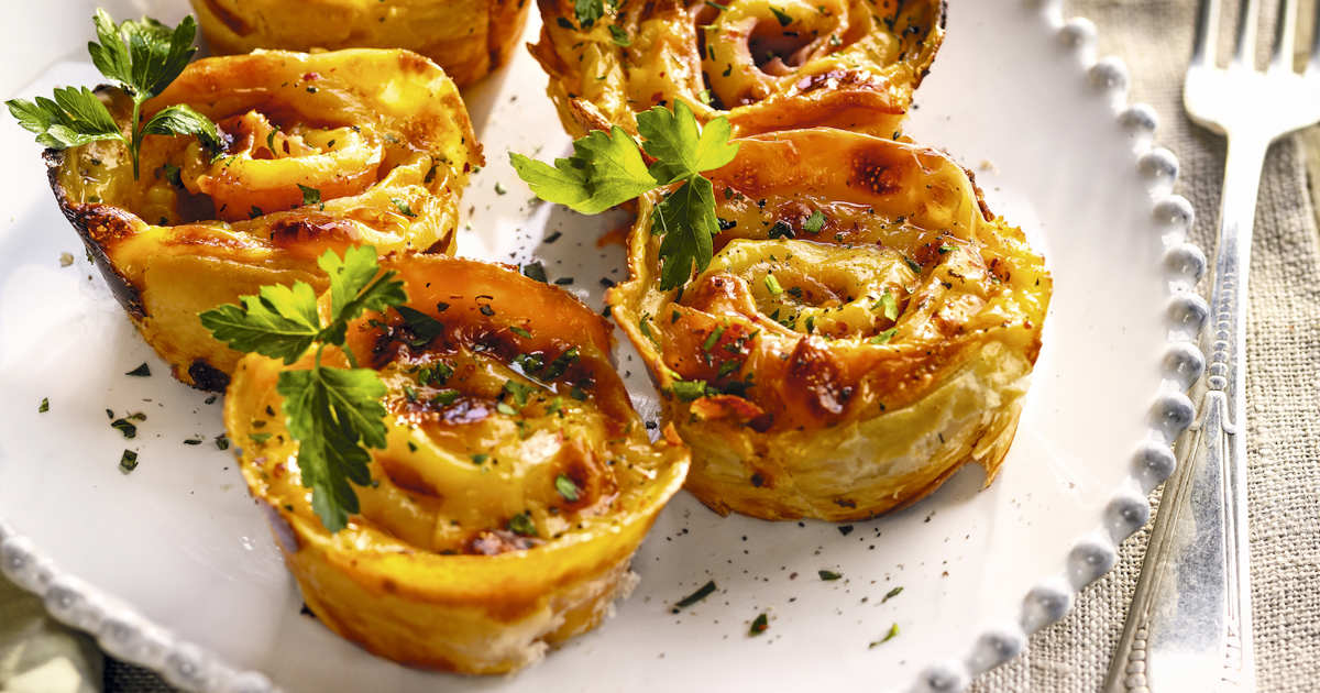 4 aperitivos con hojaldre vistosos y deliciosos pero fáciles y baratos para Navidad